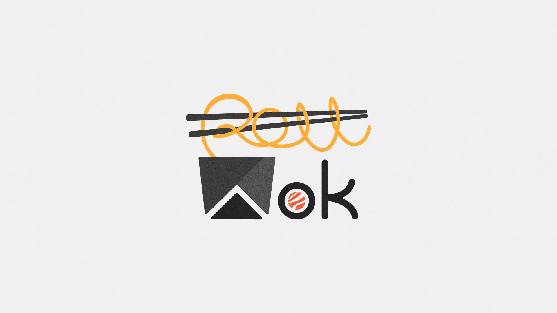 Разработка логотипа суши-бара «Roll Wok Club» в Полярных Зорях
