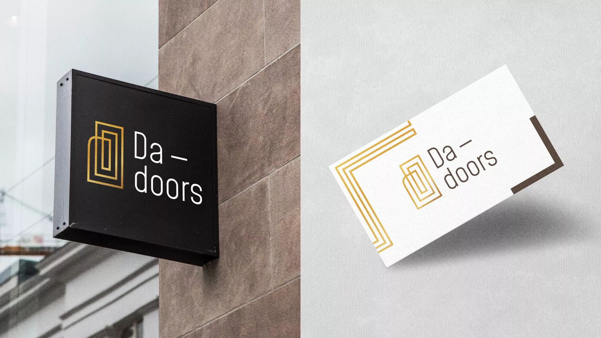 Разработка логотипа для компании «DA-DOORS» в Полярных Зорях